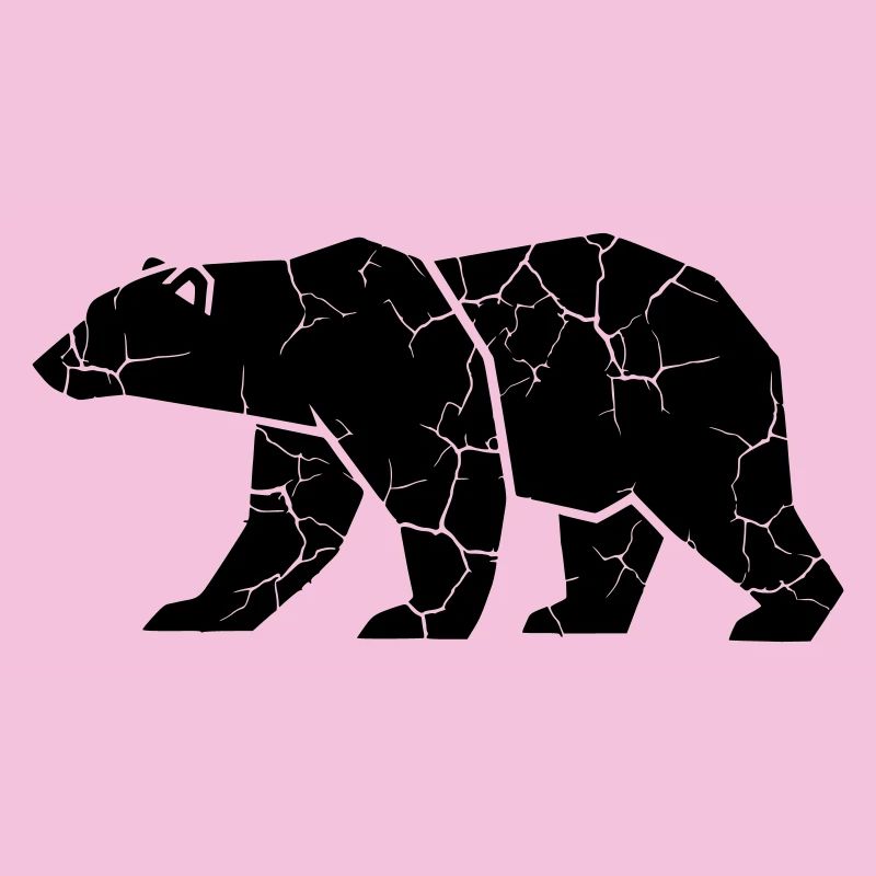 Bär Risse Grunge Silhouette