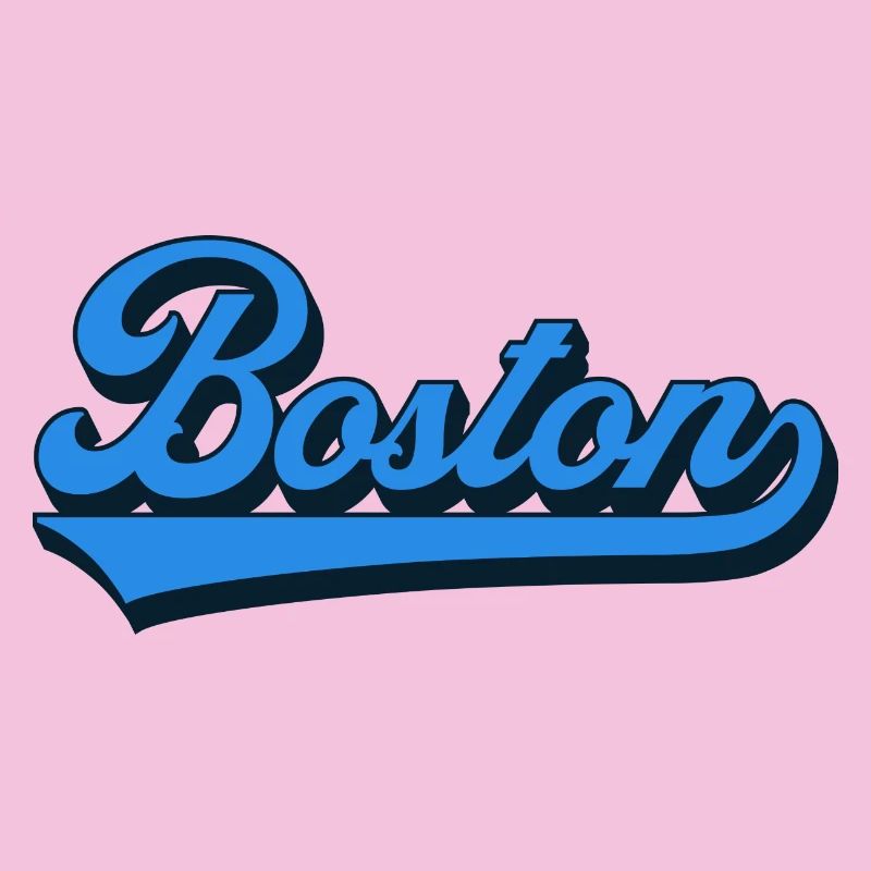 Boston Blue Script Retro