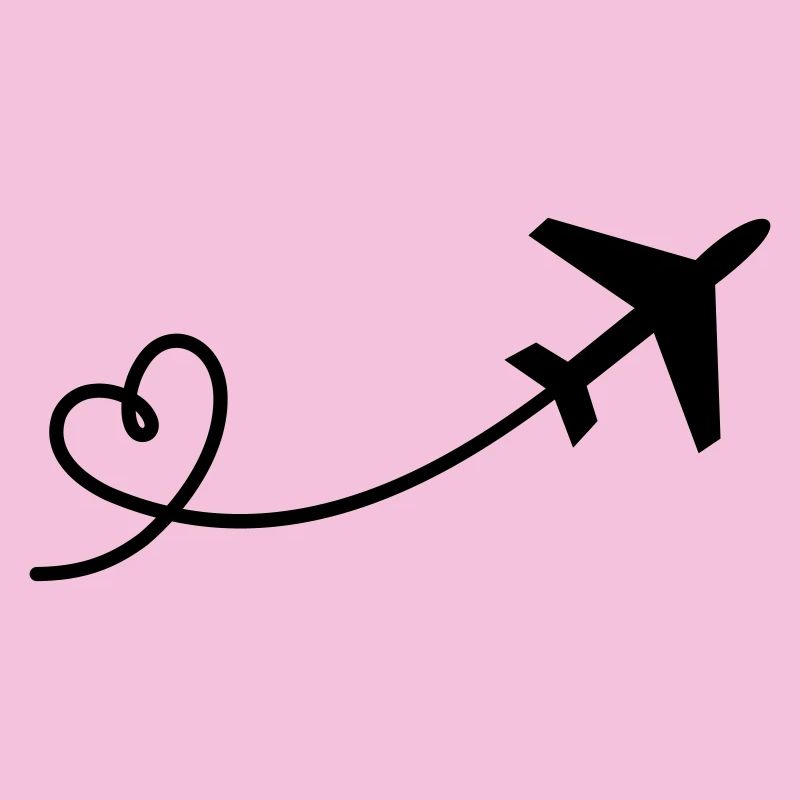 Airplane with heart