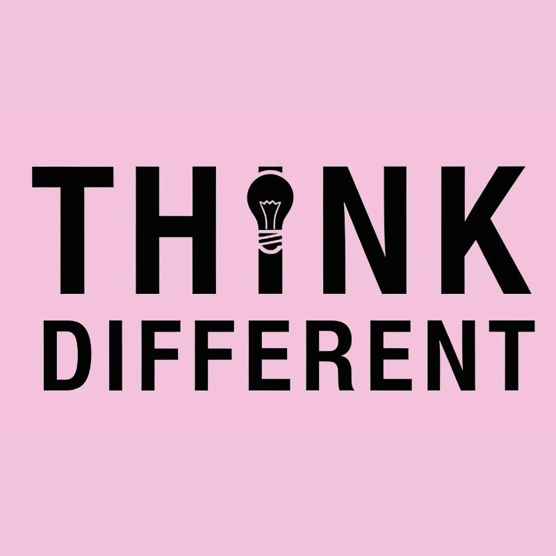 Creative Think Different Lightbulb Design