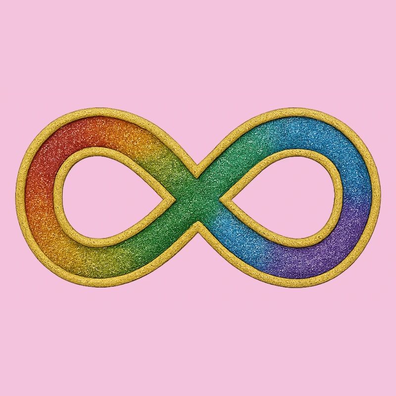Rainbow infinity symbol for diversity