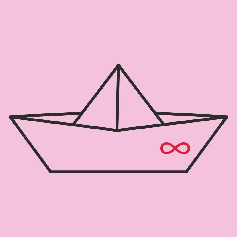 Unendlichkeitszeichen Origami-Boot