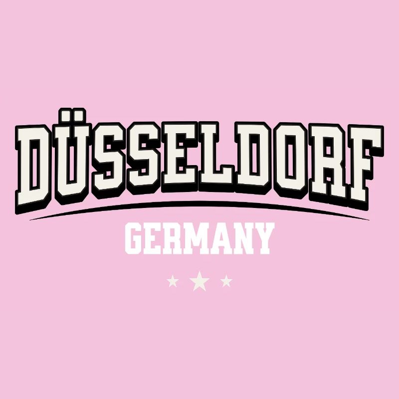 Düsseldorf Germany Blockschrift-Logo
