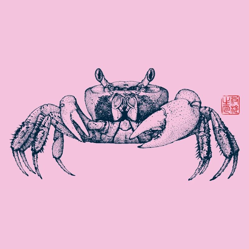 Winker crab with kanji stamp