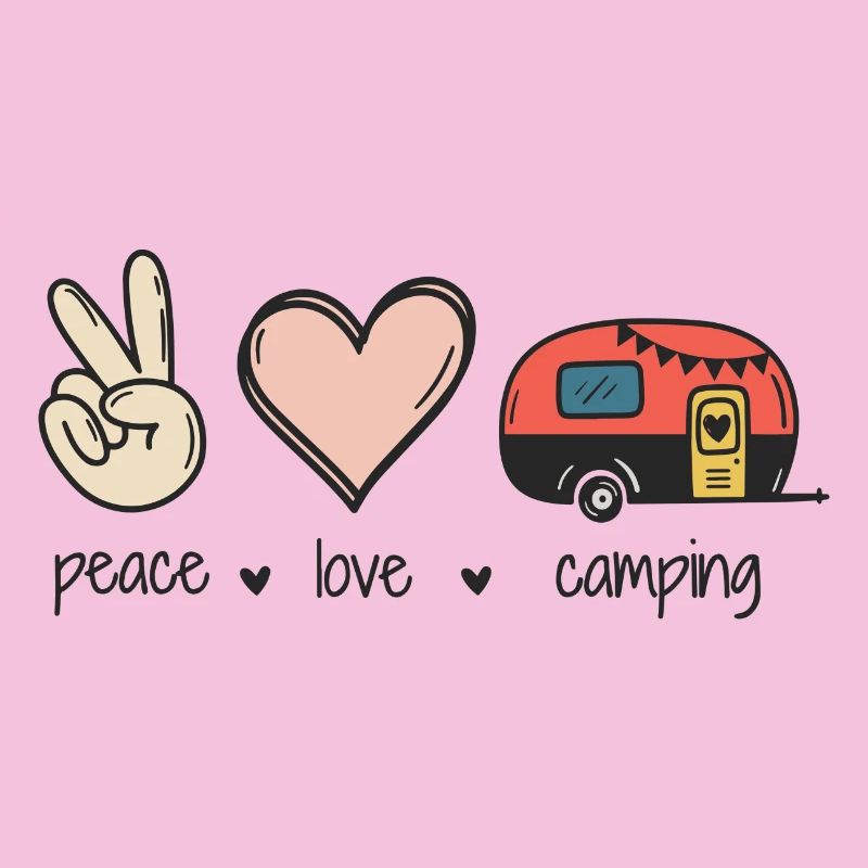 Frieden Liebe Camping