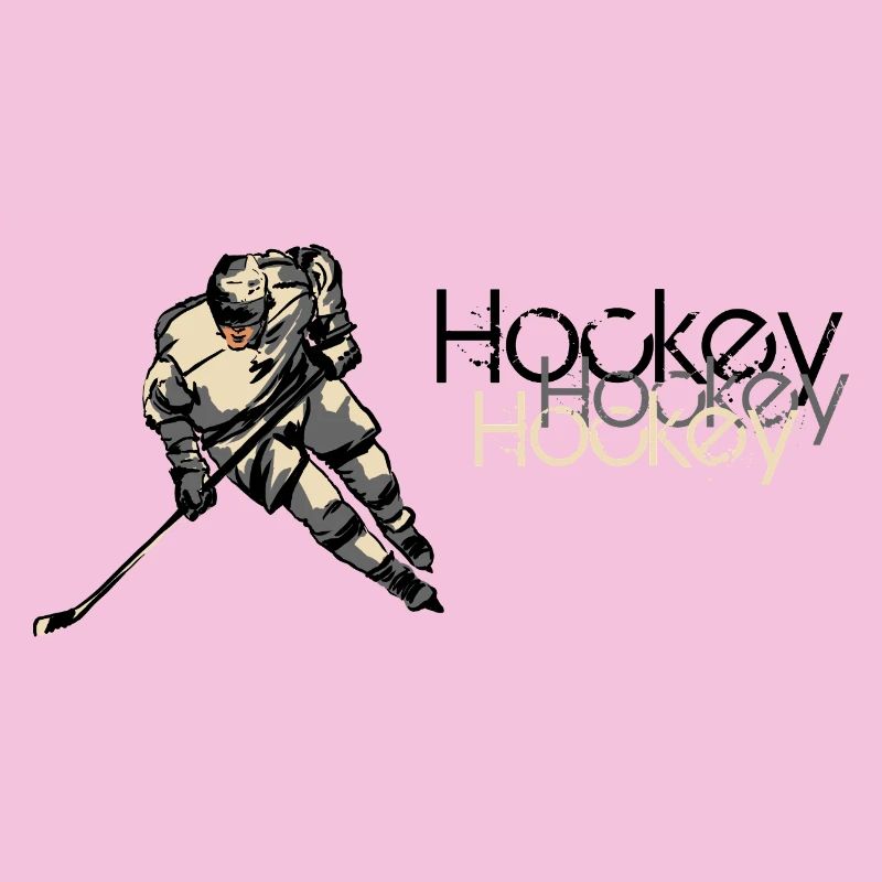 Eishockey Action Illustration