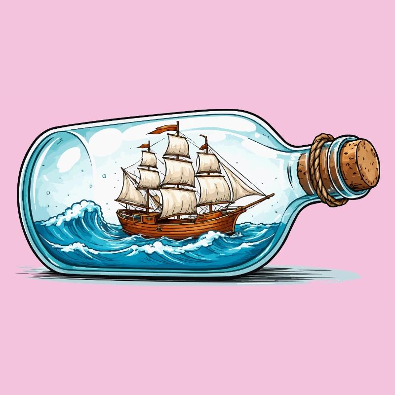 Ship model in bottle