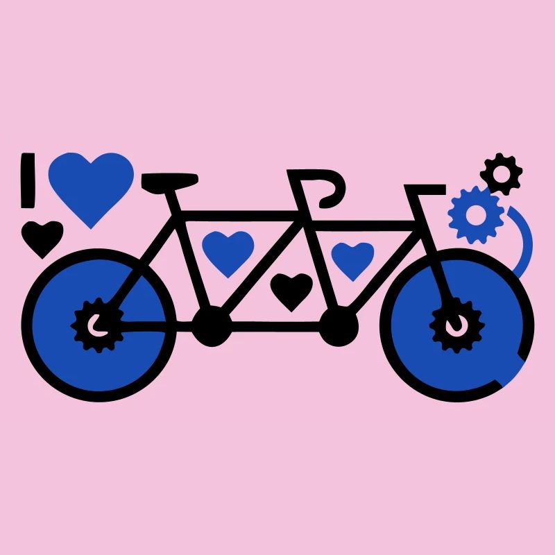 Romantisches Tandem Herzen Liebe