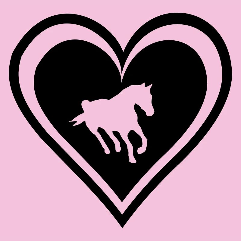 Herz mit Pferd