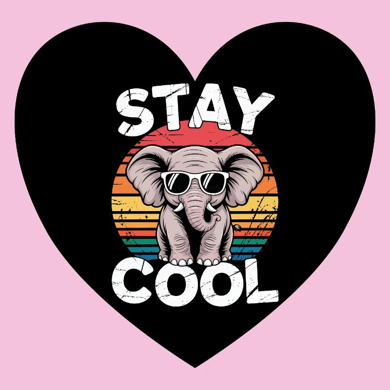 Stay Cool Elephant Retro