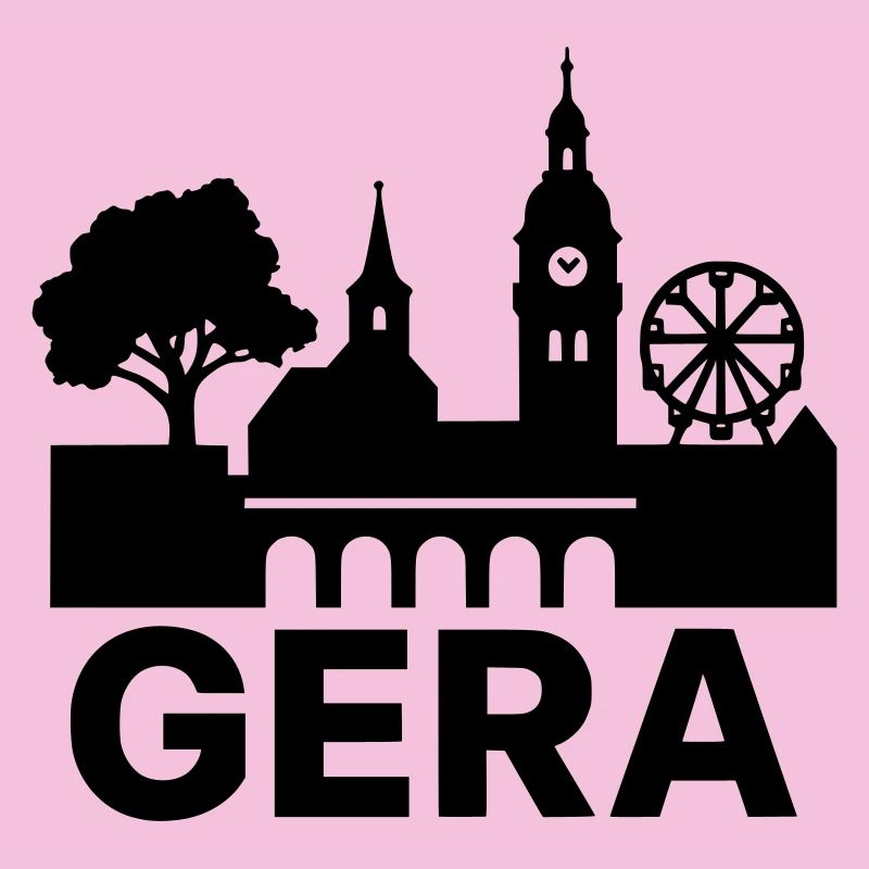Silhouette de point de repère de la ville de Gera