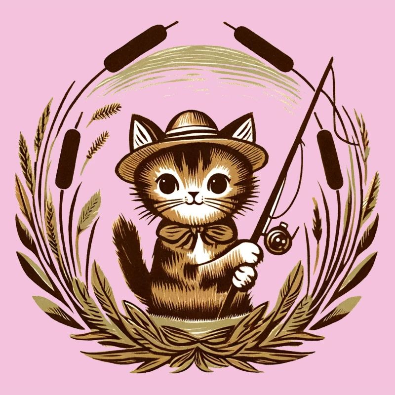 Schnurrbart-Angler-Katze