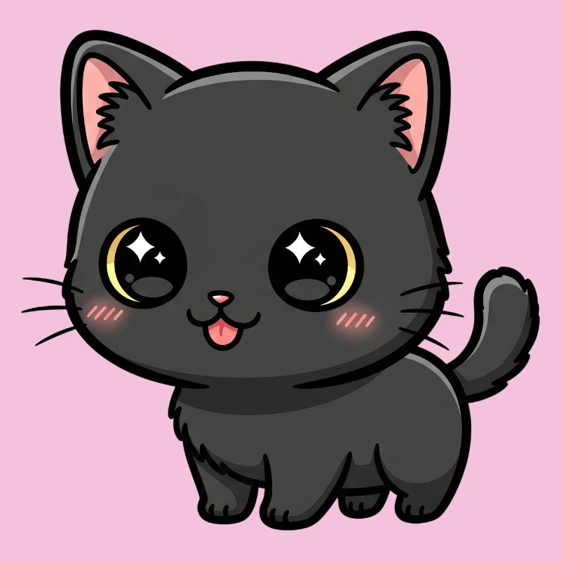 Midnight Kawaii Kitten