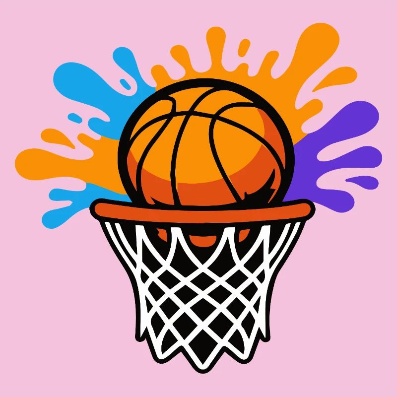 Basketball Splash Dunk Graphic Design