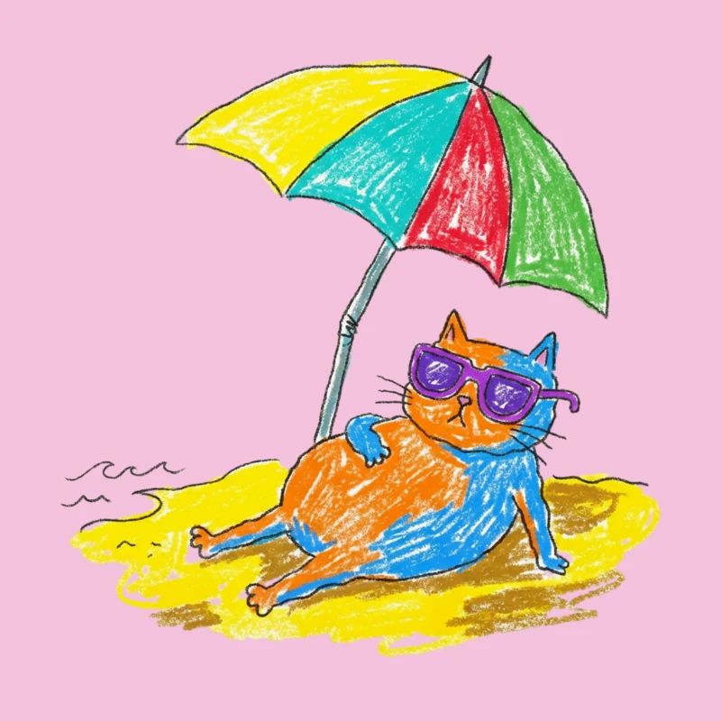 Des chats sur la plage