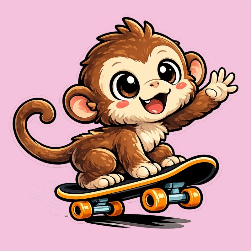 Skate Affe Cartoon