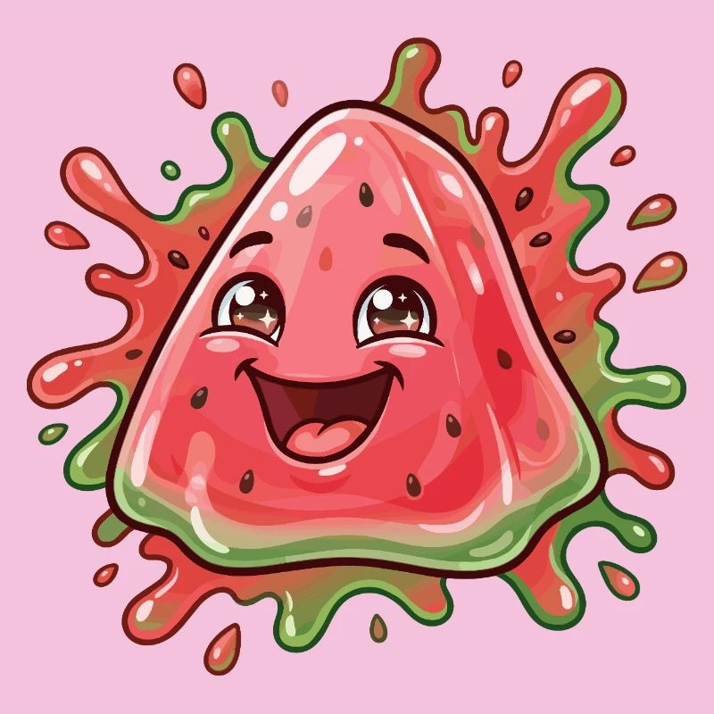 Fruchtiger Wasserspaß Kawaii