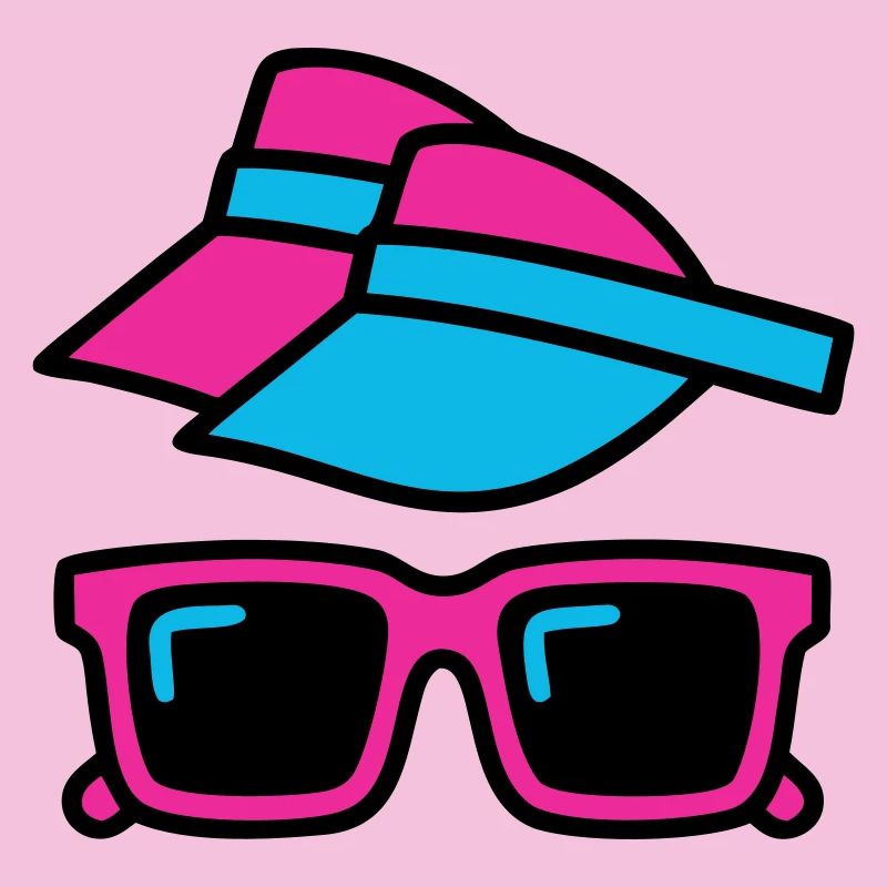 80er Sonnenblende Brille Set