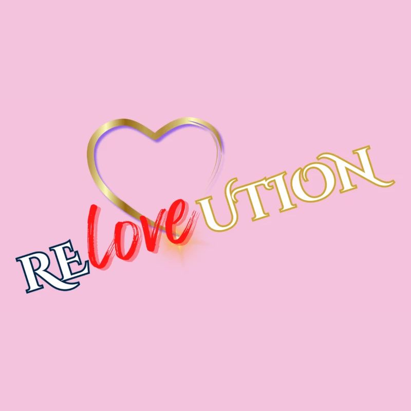Liebevolution Coeur Rose Typo