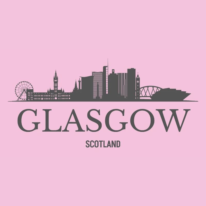 Glasgow, Écosse, silhouette de Glasgow