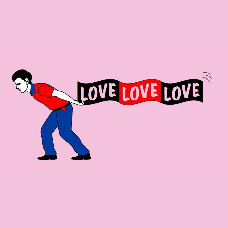 Man pulls LOVE banner