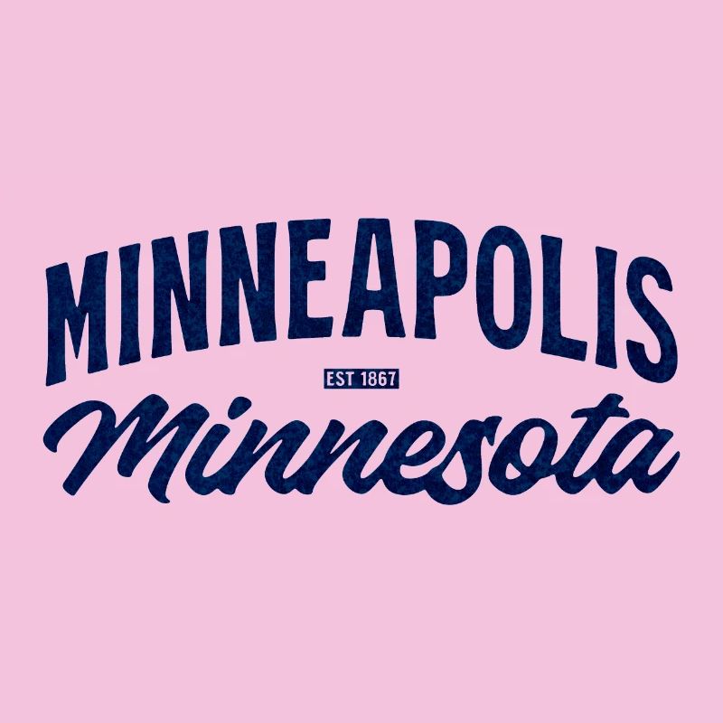 Minneapolis Minnesota Script Blau Vintage
