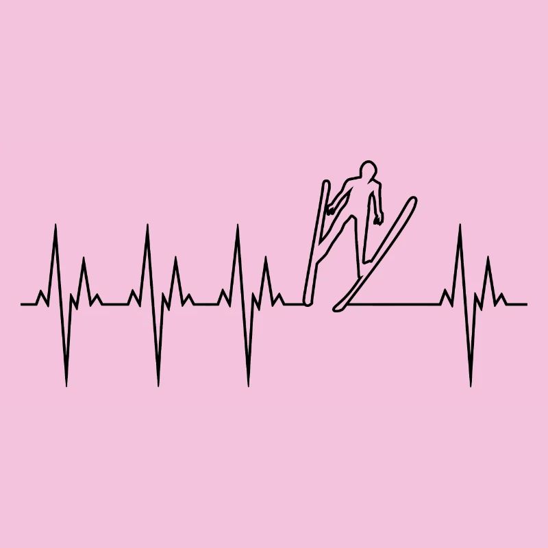 Saut à Ski électrocardiogramme ECG Saut à Ski