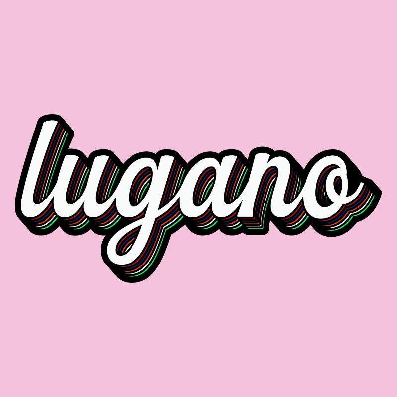 Lettrage néon de Lugano Ombres multiples