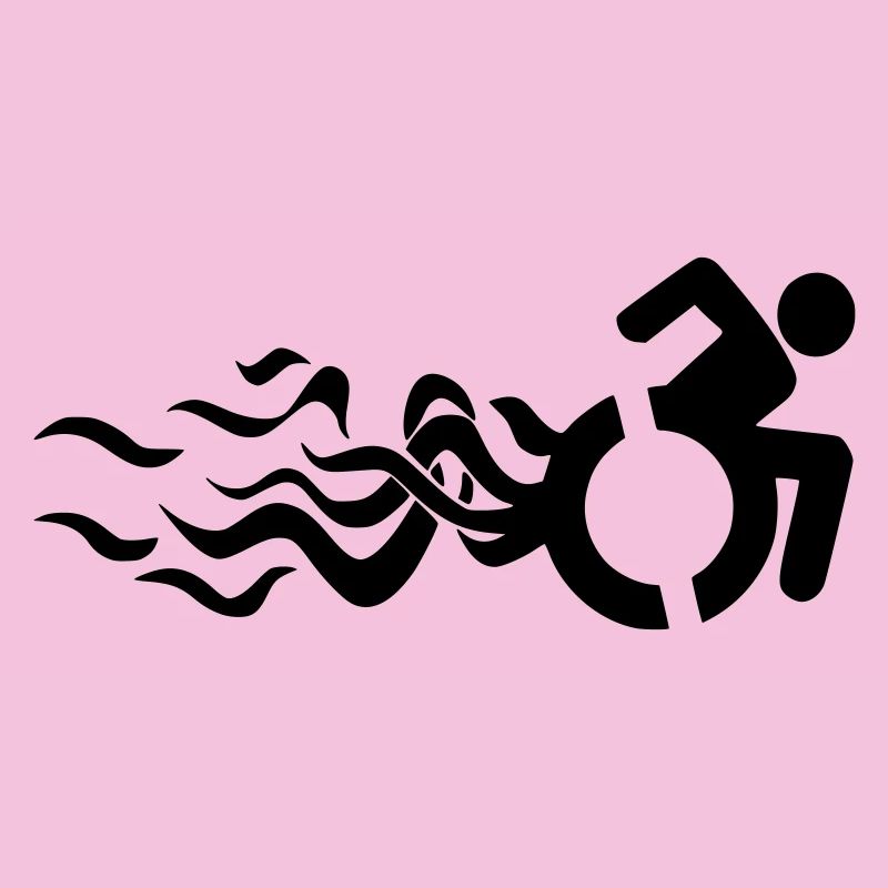 Flammendes Rollstuhlsymbol *
