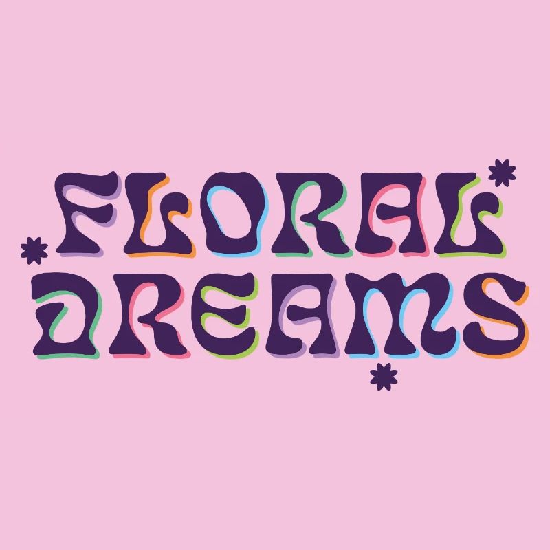 Floral Dreams Psychedelic Type