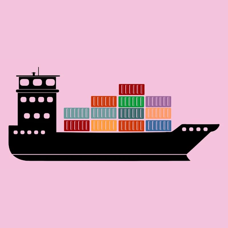 Sea container ship or boat with containers