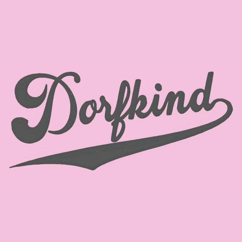 Village Kid Design – Retro Script Logo with Swing