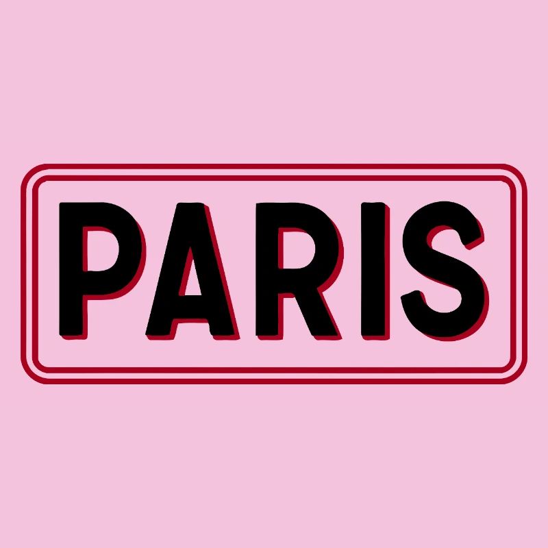Paris Red Frame Typography