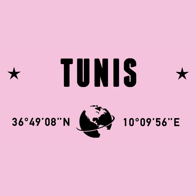 Tunis Tunisia Coordinates Gps Globe