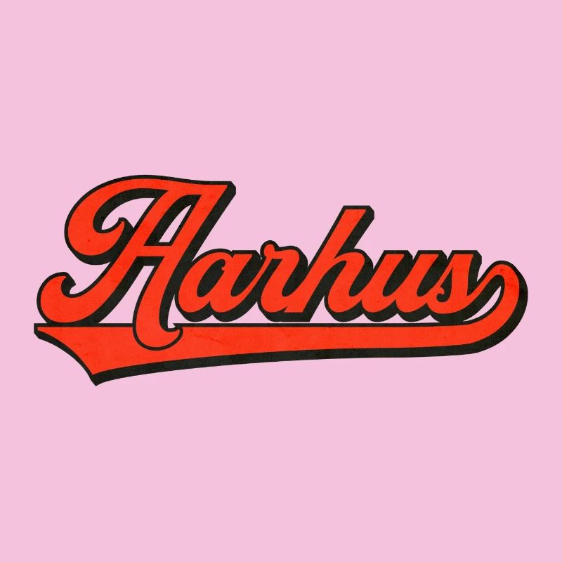 Lettrage rétro Aarhus – Style Danemark