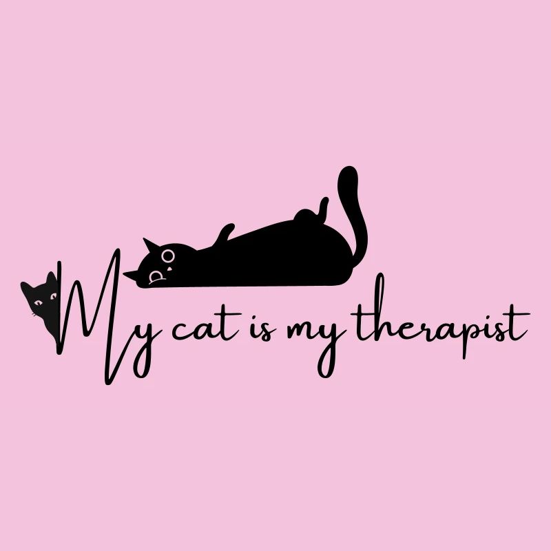 Chat - Mon chat est mon thérapeute - chat drôle
