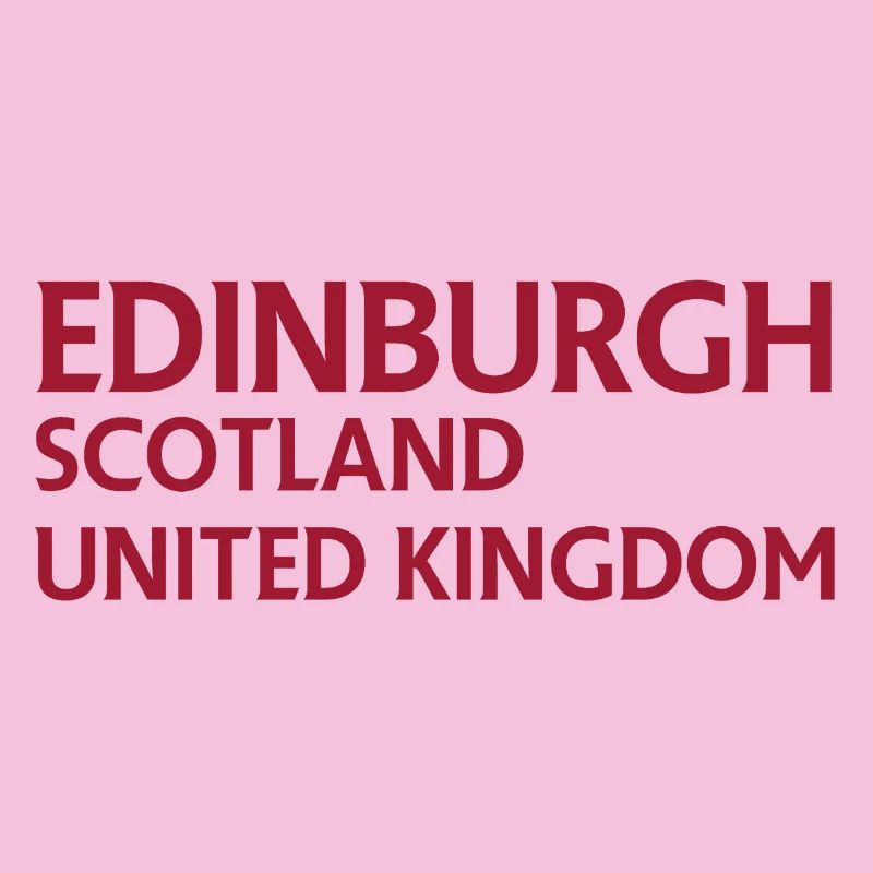 Edinburgh – Scotland Textdesign