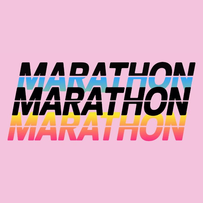 Marathon Gradient Typography