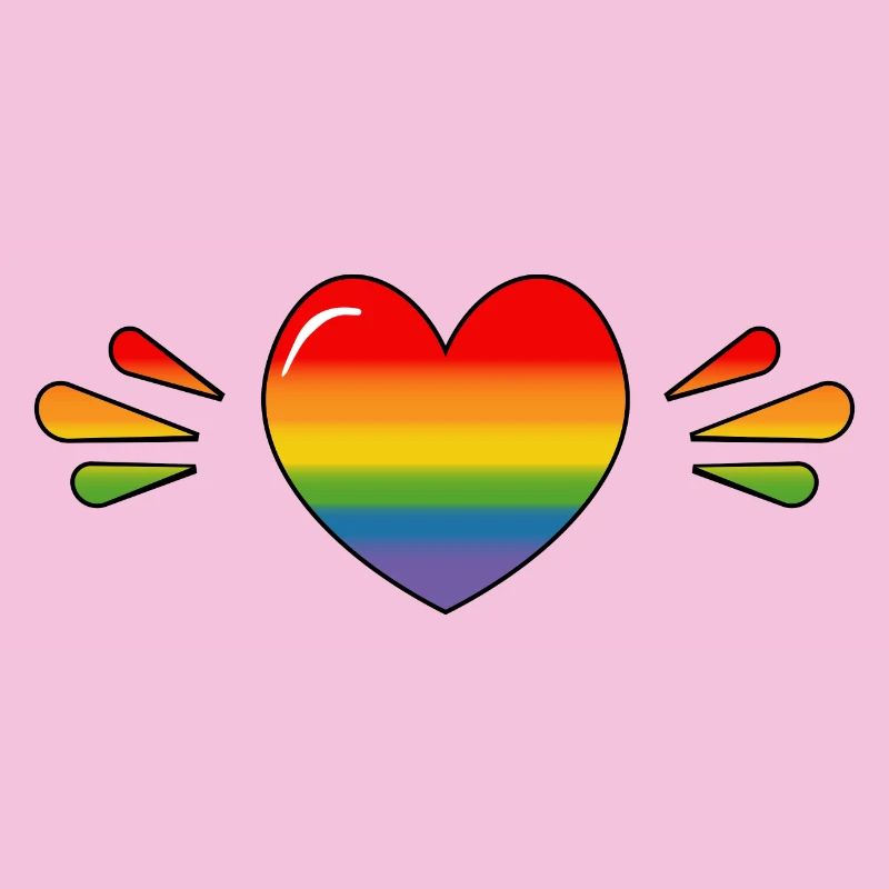 Rainbow Sparkling heart