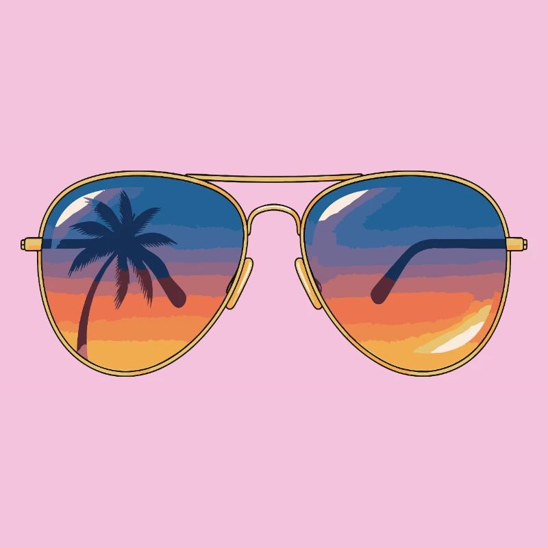 Sonnenbrille Sunset Palm