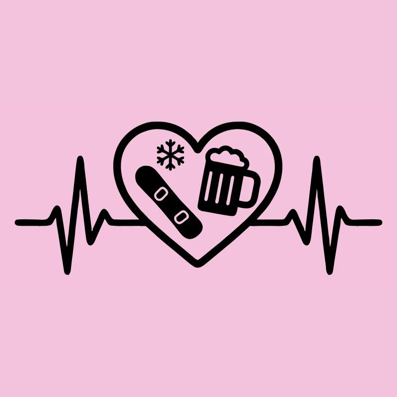 Heart Snowboard Beer