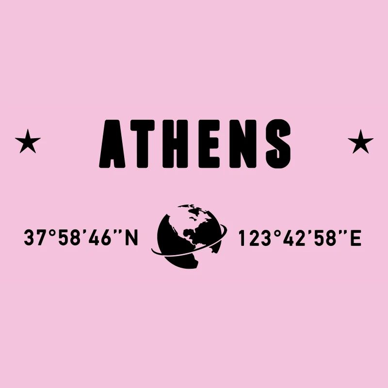 Athènes Grèce Coordonnées Planète Terre