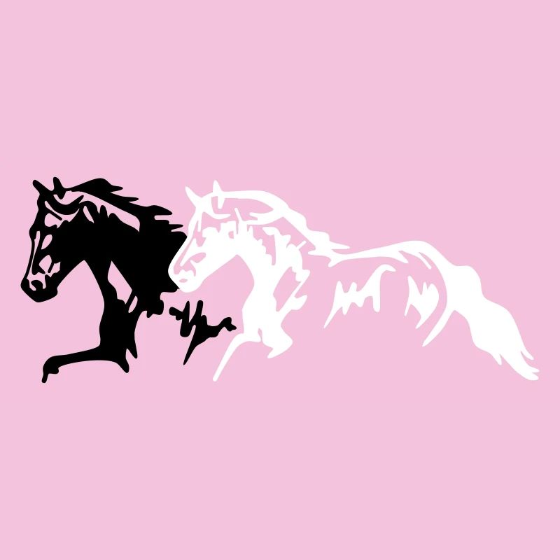 Horses stallion - mare - foal