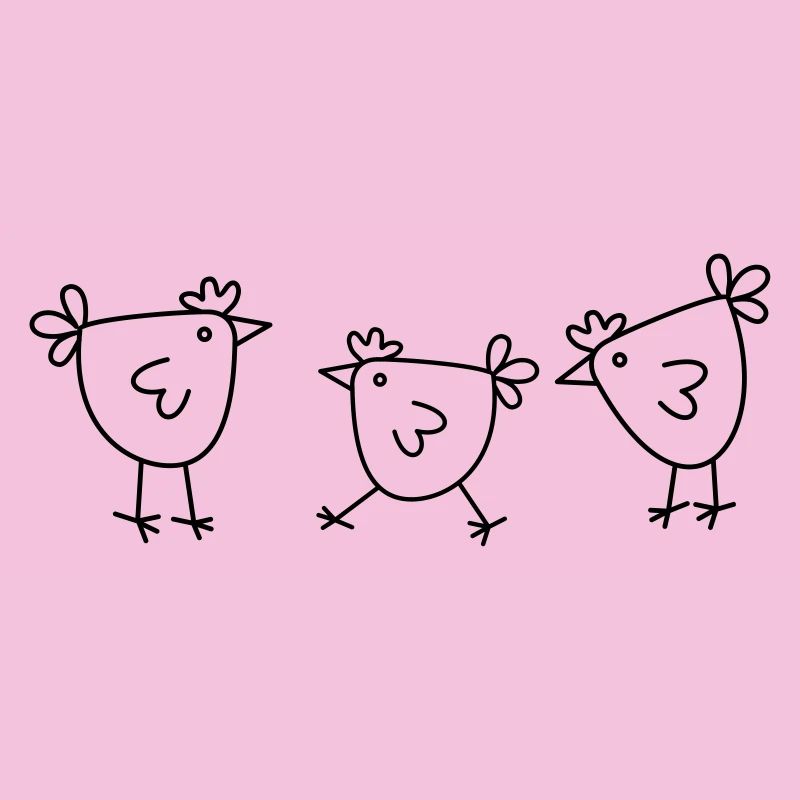 Poulet Poulet Poule conception de poulet minimalement simple
