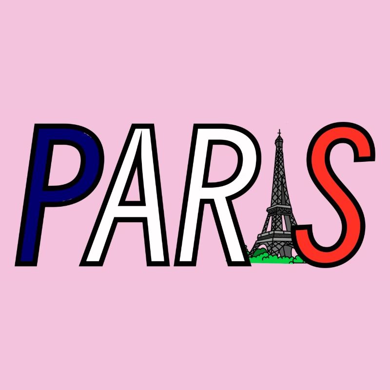 Paris Silhouette mit Eiffelturm Farbenspiel