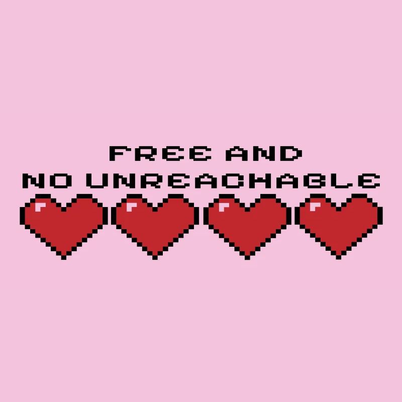 Cœurs Pixel Art Retro