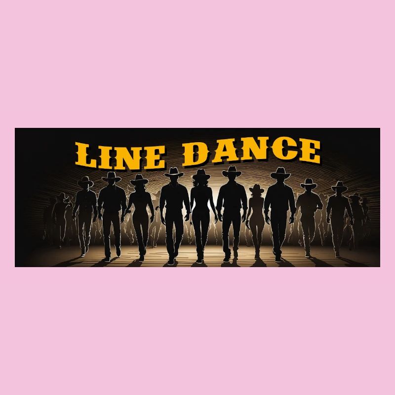 Line dance group dancing