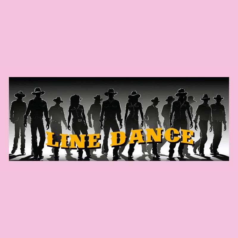 Line dance group dancing