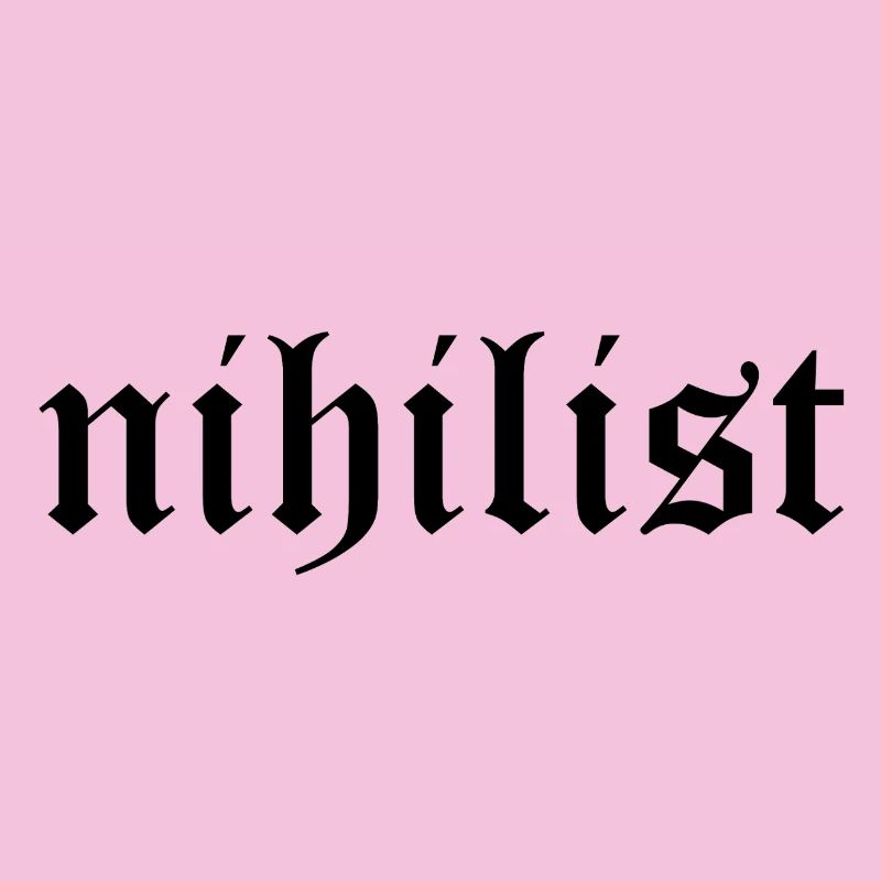 Nihilist gothic typography logo design