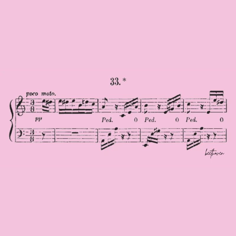 Conception de partitions de Beethoven pour Elise